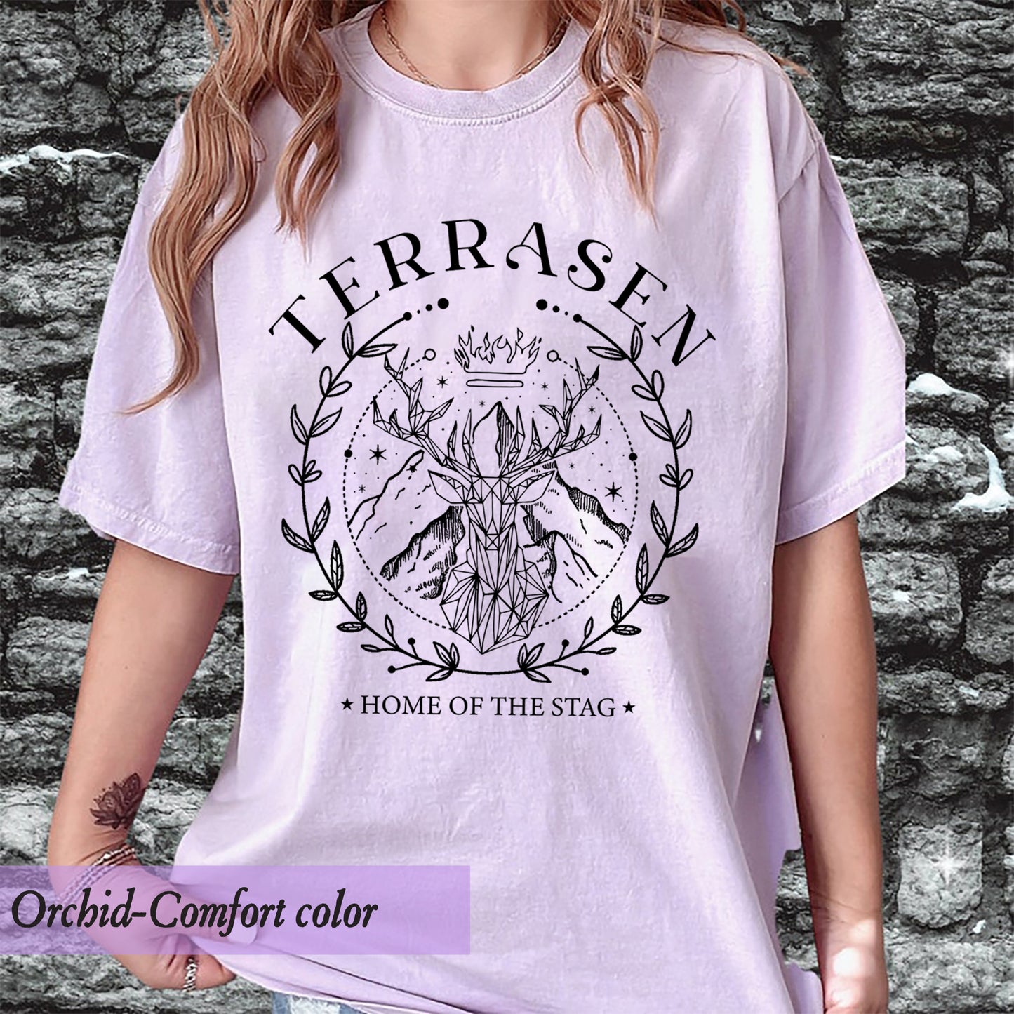 Terrasen Home Of The Stag Shirt Sweatshirt Hoodie, Throne of Glass Merch Aelin Galathynius Sarah J Maas Bookish Shirt Booktok ACOTAR Crescent City Rhysand Velaris Merch