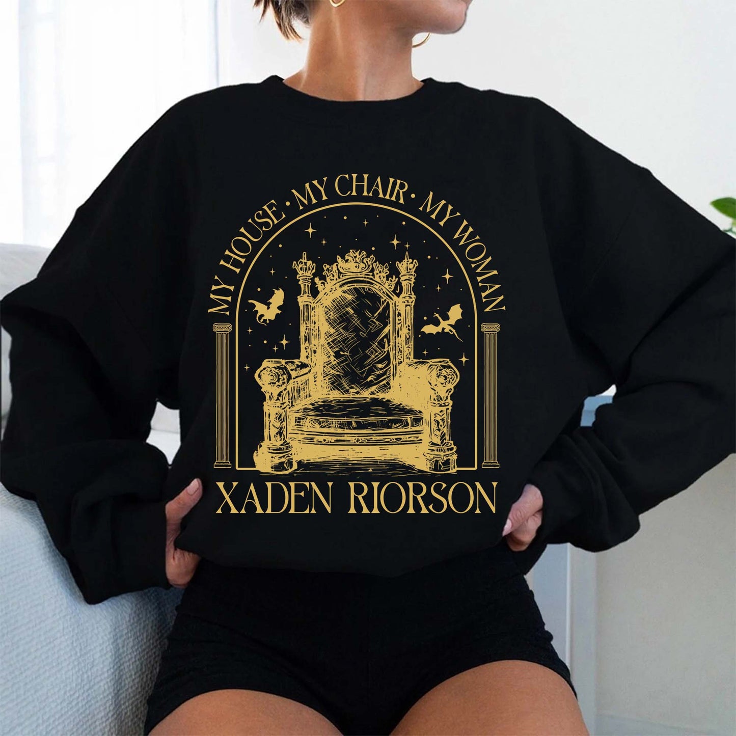 My House My Chair My Woman Shirt, Xaden Riorson House Shirt, Iron Flame Shirt, Fourth Wing Shirt, Rebecca Yaros Fan Gift, Violet Sorrengail