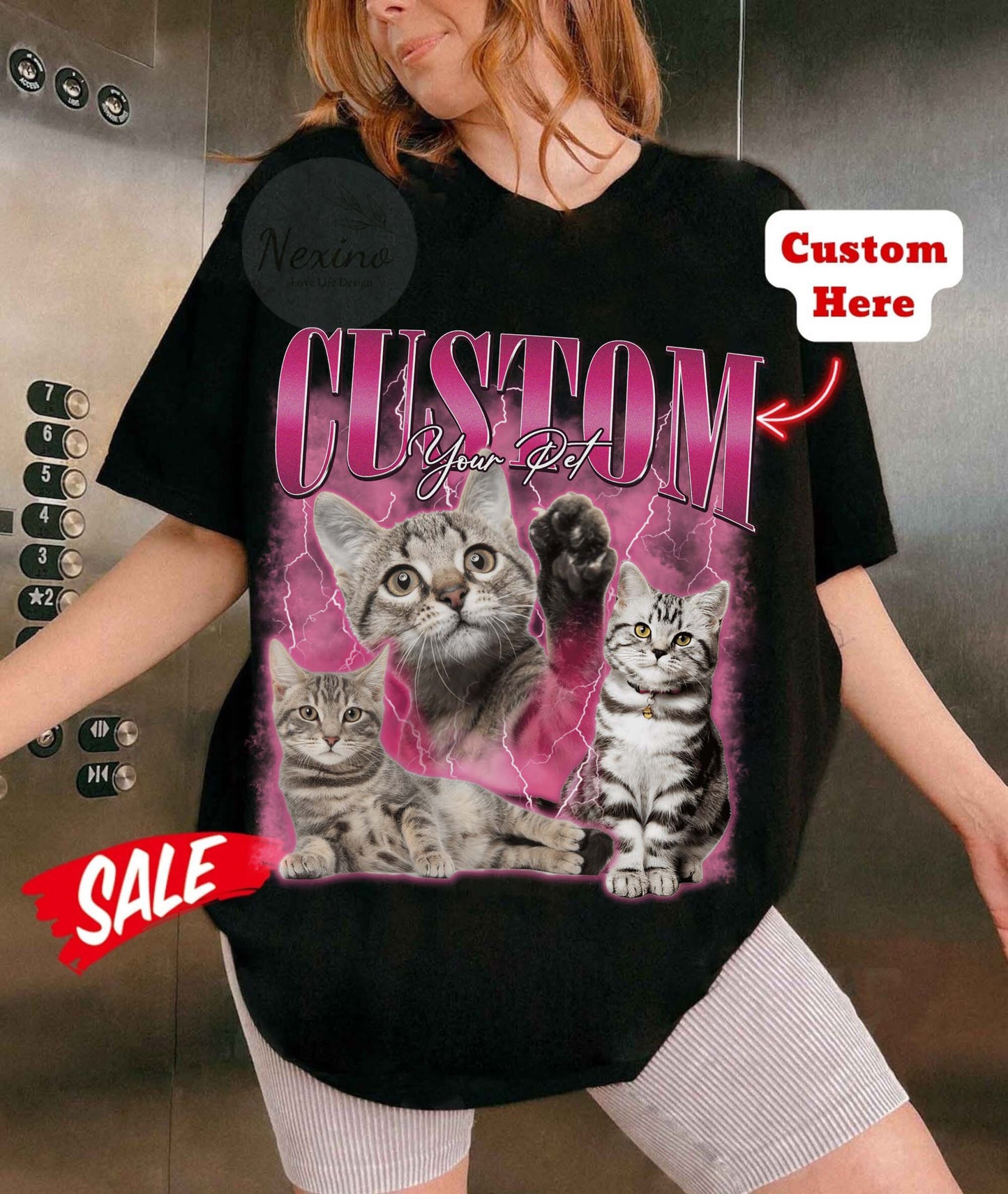 Custom Comfort Colors Pet Shirt, Retro Collage Shirt, Custom Pet Shirt, Retro 90's Custom Shirt, Women's Custom Tee, Christmas Gift Shirt