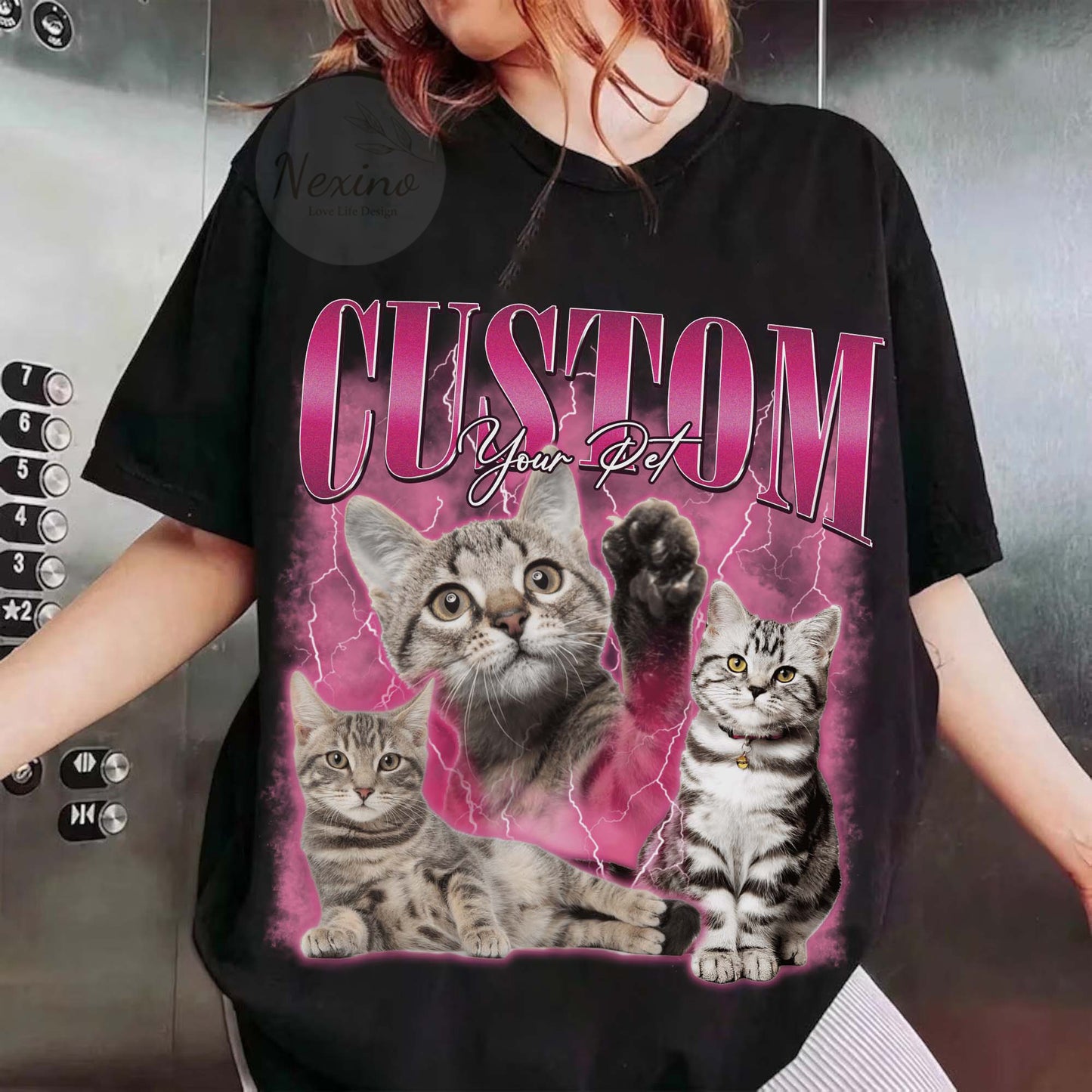 Custom Comfort Colors Pet Shirt, Retro Collage Shirt, Custom Pet Shirt, Retro 90's Custom Shirt, Women's Custom Tee, Christmas Gift Shirt