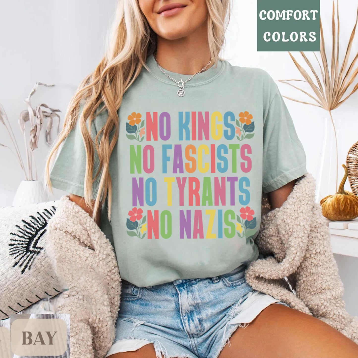 No Kings No Fascists No Tyrants No Nazis Anti Trump Shirt, No Kings Since 1776 Shirt, No Kings In America Shirt, No Faux King Way 86 47 Tees