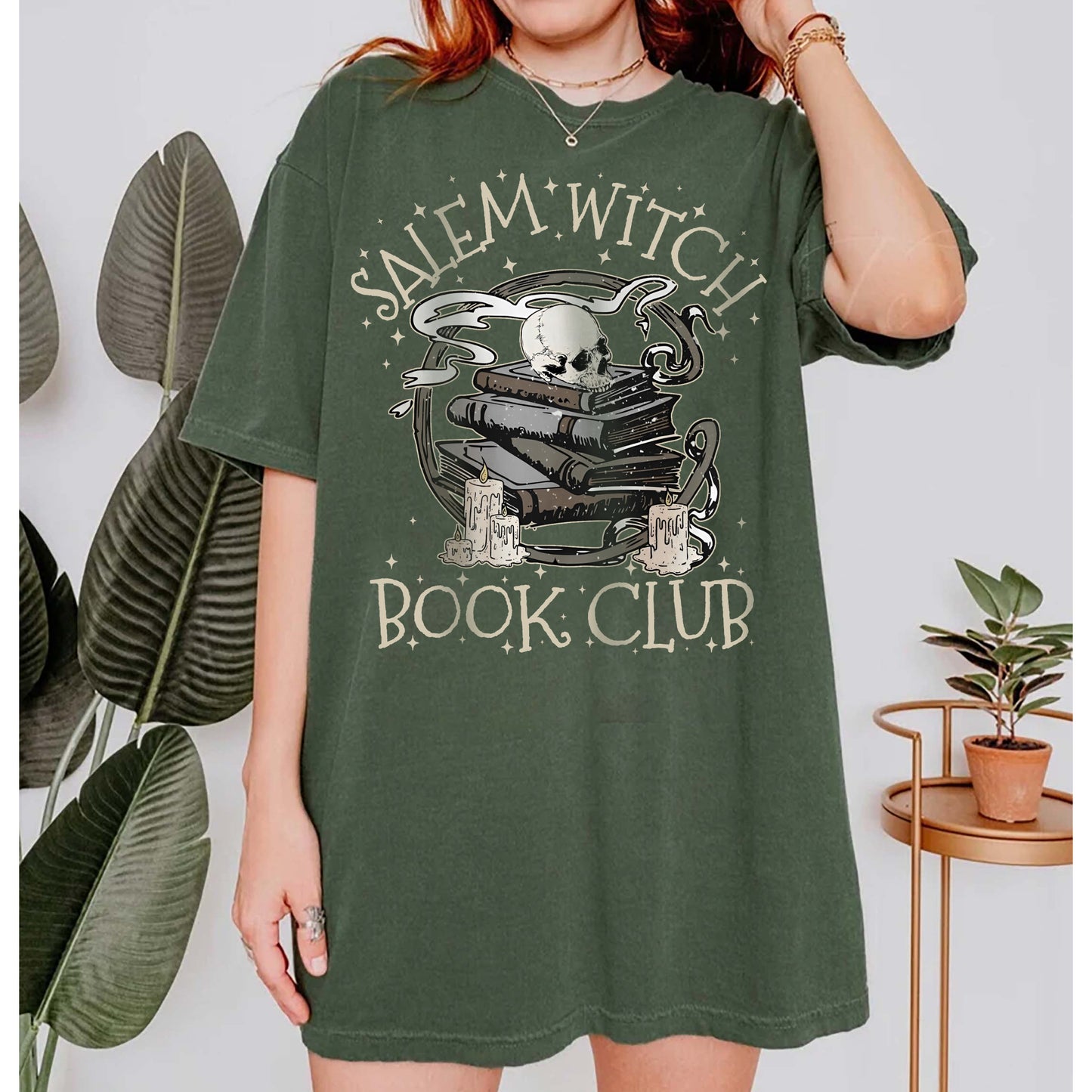 Salem Witch Book Club Shirt, Halloween Book Lover Shirt, Salem Massachusetts Shirt, Halloween Library Shirt, Funny Reader Shirt, Retro Skull