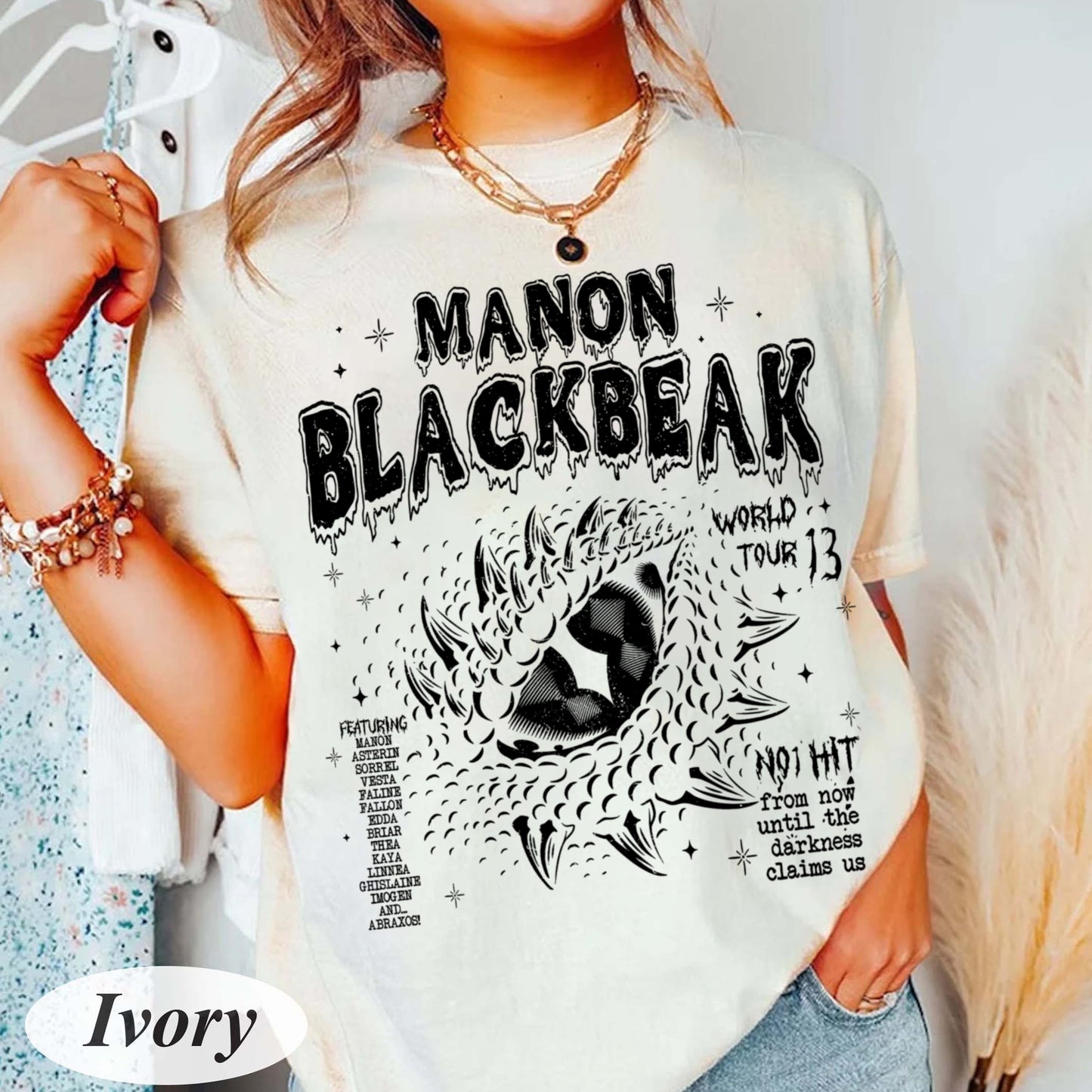 Manon Blackbeak Throne of Glass Comfort Colors Shirt, Sarah J Maas Merch, Rowan Whitethorn, ACOTAR Crescent City Rhysand, Book Quote Shirt
