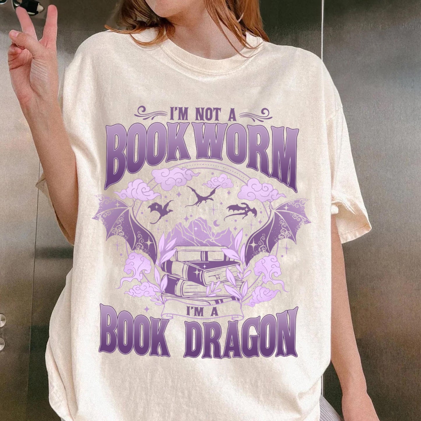 Basgiath War College Comfort Colors Shirt, Book Lover Tshirt, Book Dragon Tshirt,Book Lovers Gift,I'm Not A Bookworm I'm A Book Dragon Shirt