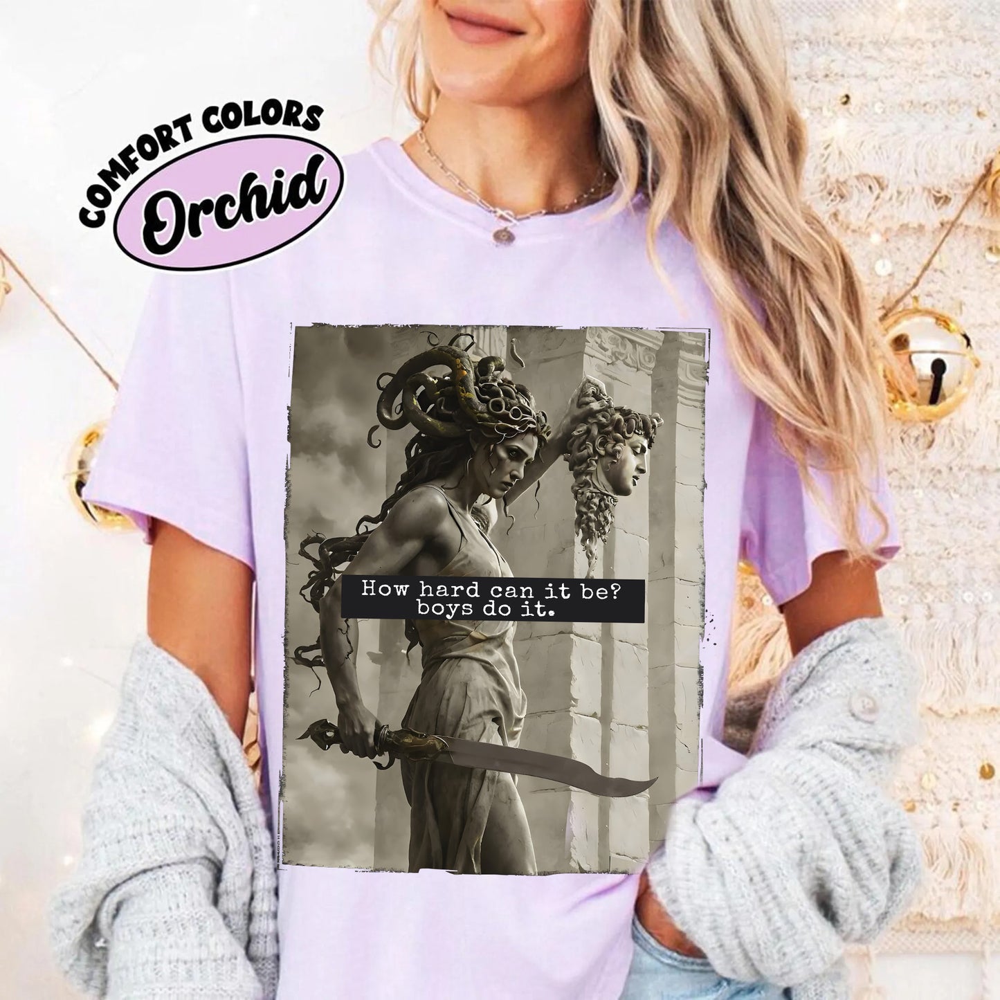 How Hard Can It Be Shirt, Medusa with the Head of Perseus Tee, Feminist Shirt, Women's Empowerment Shirt, Feminism Shirt, Gift for Her