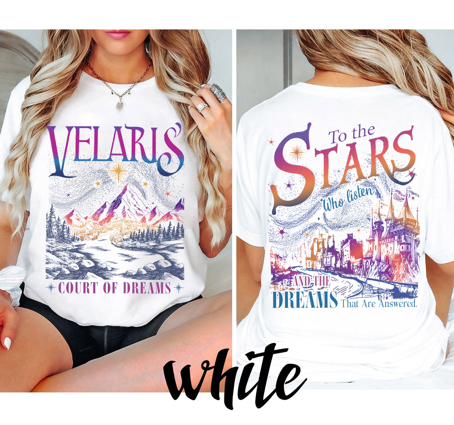 Velaris City Of Starlight Two-Sided Comfort Colors Shirt, The Night Court Shirt, SJM Shirt, Acotar Velaris Shirt