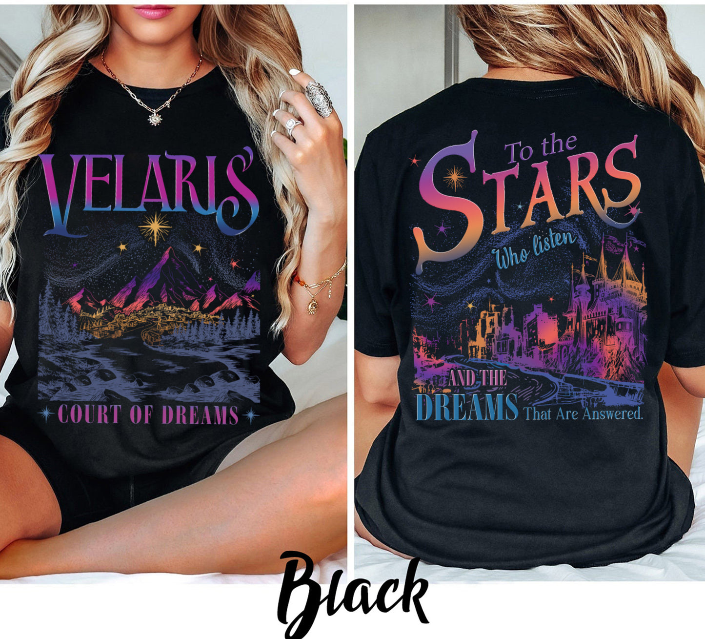 Velaris City Of Starlight Two-Sided Comfort Colors Shirt, The Night Court Shirt, SJM Shirt, Acotar Velaris Shirt