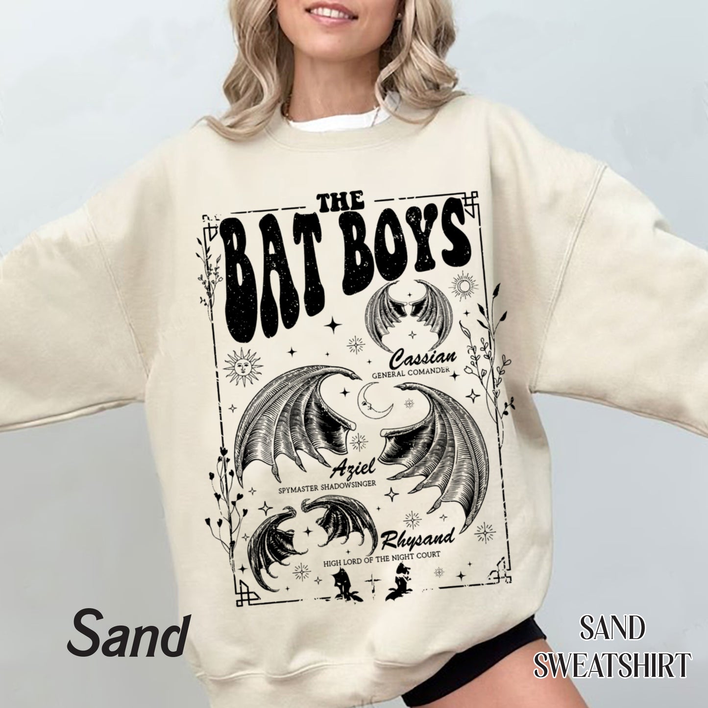 The Bat Boys Shirt, Acotar Bat Boys Shirt, Retro Bat Boys Crew Shirt, The Night Court Illyrians Shirt, Rhysand Cassian Azriel, Bookish Gift