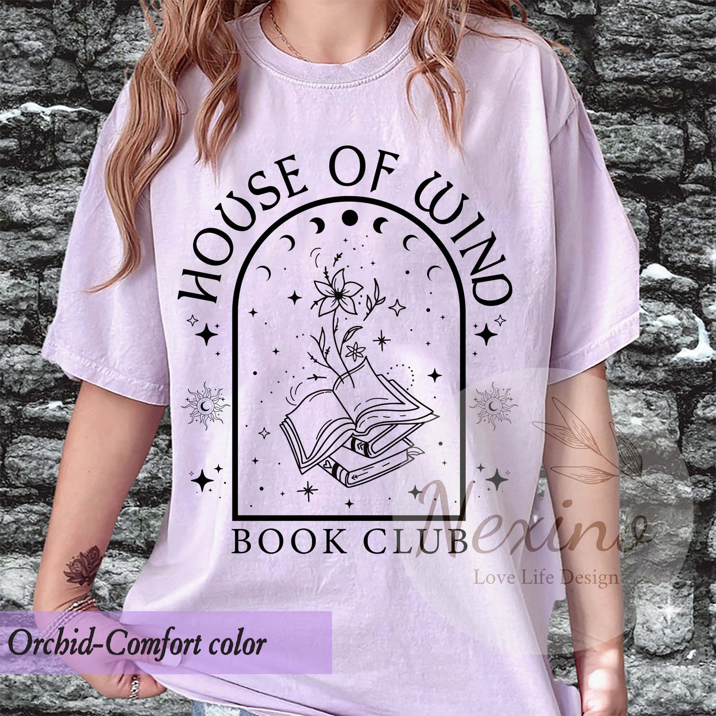 House Of Wind Library Velaris ACOTAR Illustrated Art Shirt - Night Court Throne Of Glass Crescent City Artwork Inspired - ACOTAR fan gift idea