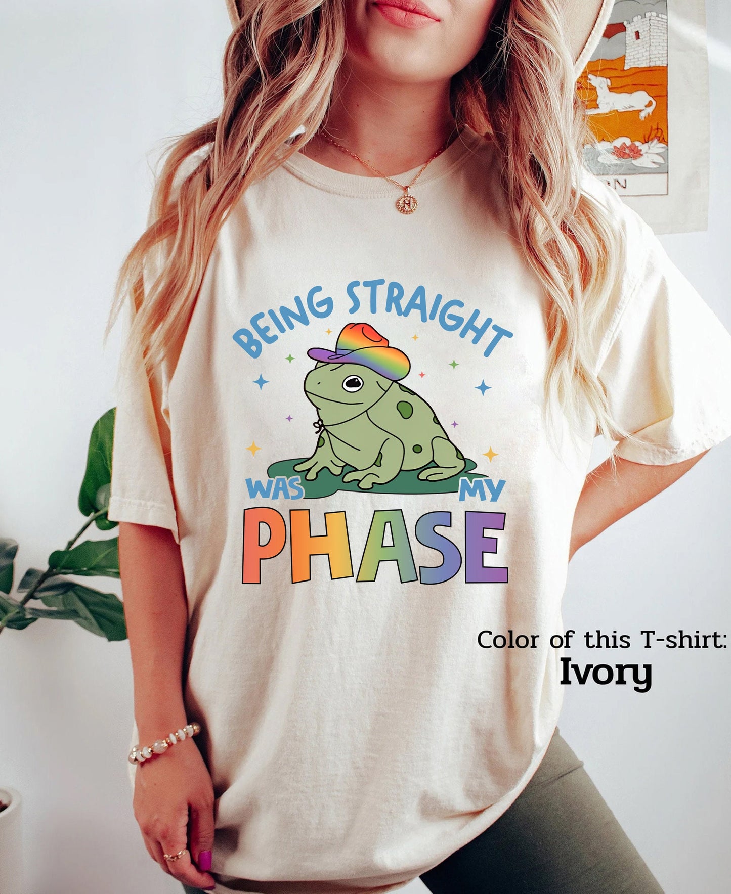 Being Straight Was My Phase Sweatshirt, Pansexual Apparel, Queer T-Shirt, Funny Gay Pride Tees, Frog Lgbt Shirt, Trendy Quote Shirt