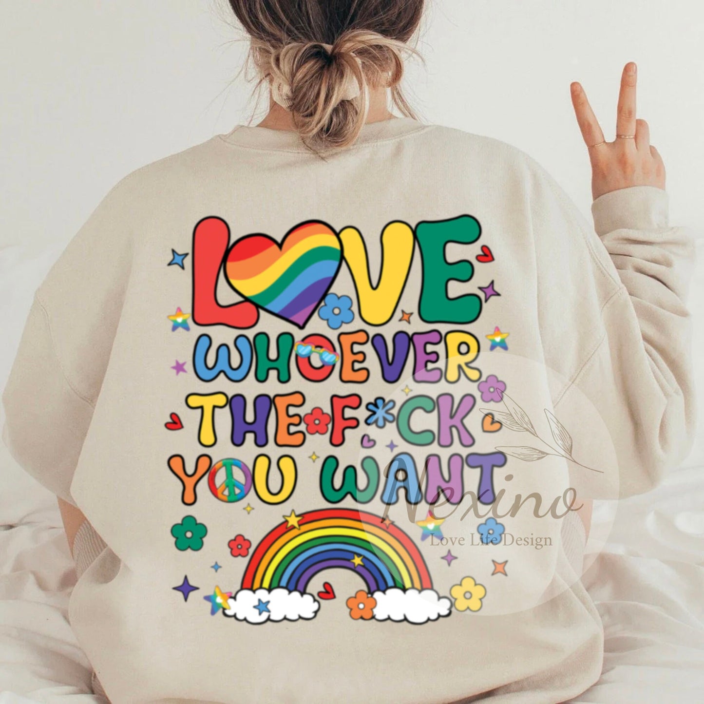 Love Whoever The F You Want Shirt, LGBQT Shirt, Pride Month Shirt, Rainbow Shirt, Gay Pride Trendy T-shirt, Trendy Quote Sweatshirt