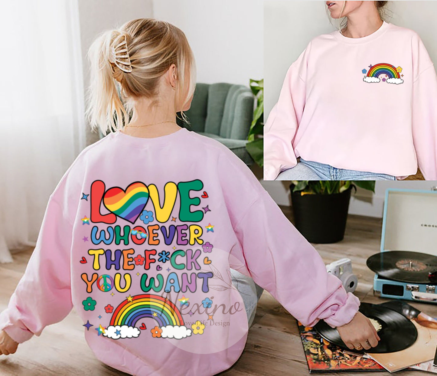 Love Whoever The F You Want Shirt, LGBQT Shirt, Pride Month Shirt, Rainbow Shirt, Gay Pride Trendy T-shirt, Trendy Quote Sweatshirt