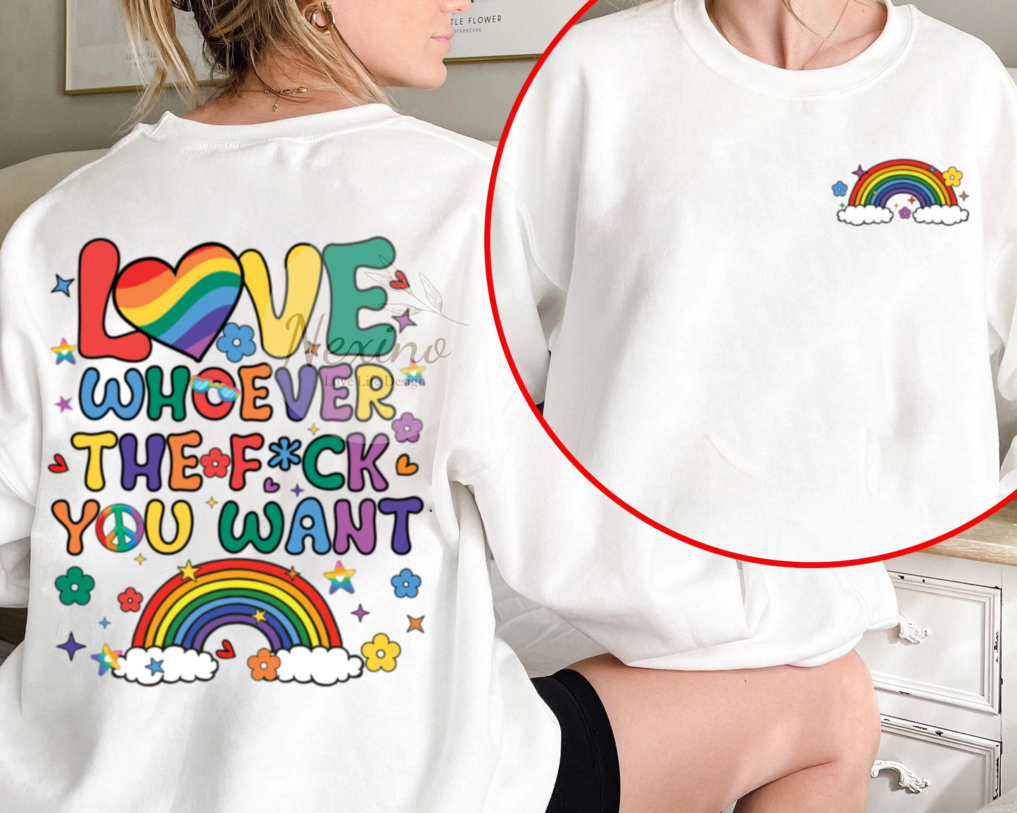 Love Whoever The F You Want Shirt, LGBQT Shirt, Pride Month Shirt, Rainbow Shirt, Gay Pride Trendy T-shirt, Trendy Quote Sweatshirt