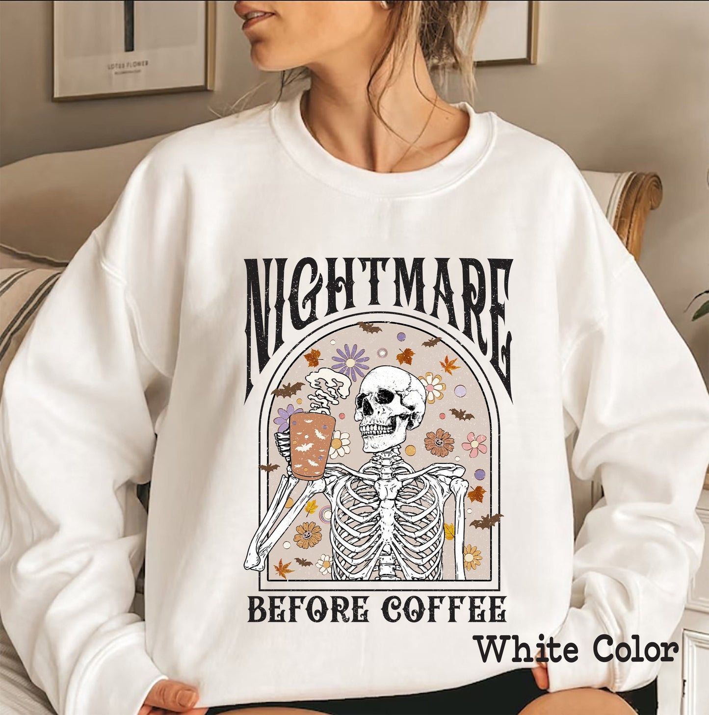 Nightmare Before Coffee Shirt, Funny Halloween Shirt, Skeleton Halloween Shirt, Halloween Coffee Shirt, Coffee Lover Shirt, Nightmare Before Coffee Funny Halloween Shirt