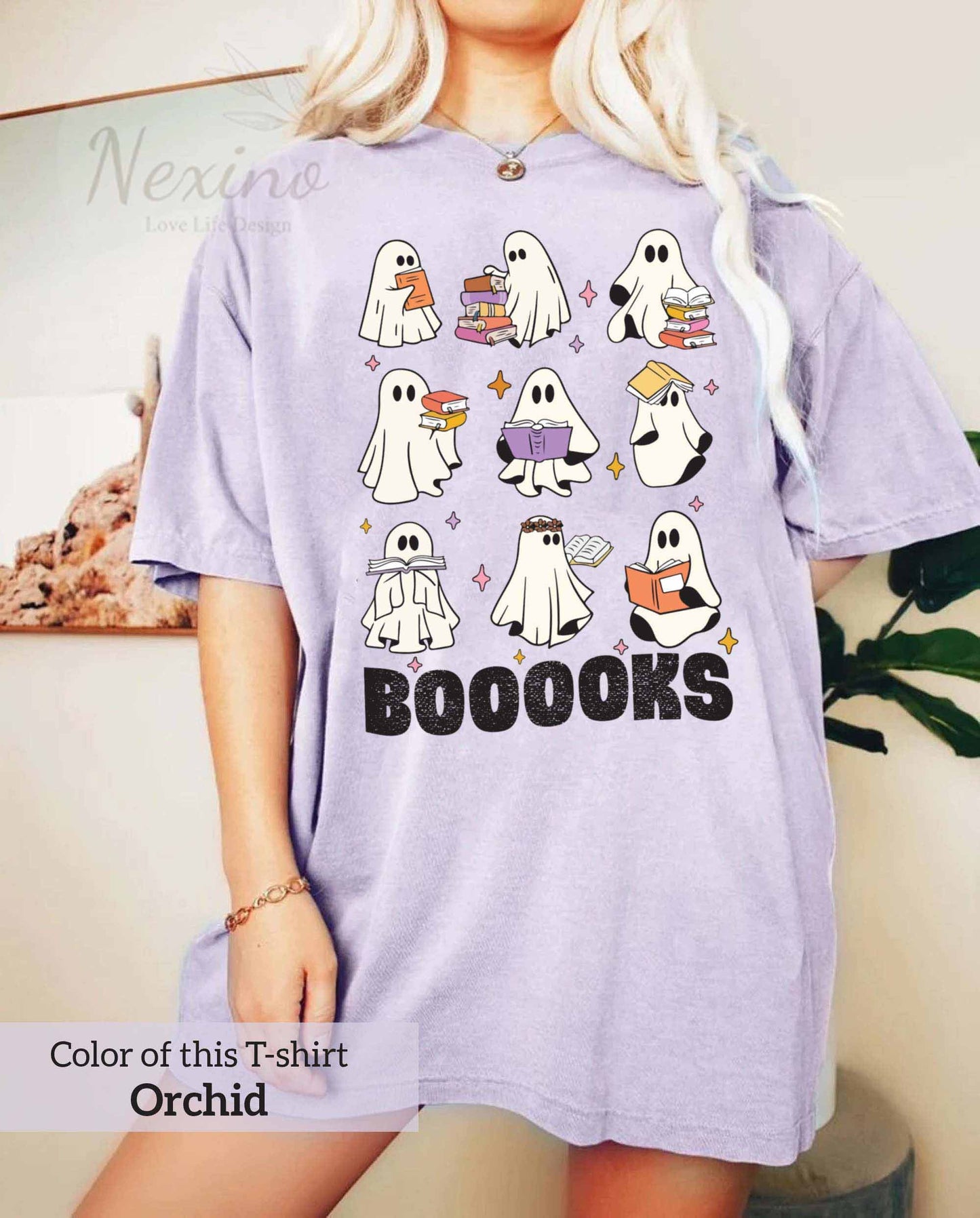 Ghost Reading Shirt Teacher Halloween Shirt, Librarian Shirt, Book Lover Tshirt, Reading Shirt, Teacher Shirt, Halloween School Shirt