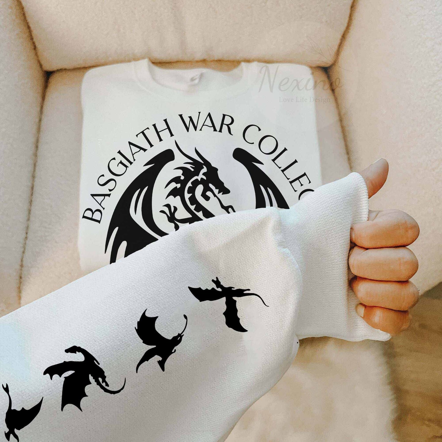 Basgiath War College Sleeve Printed Shirt, Fourth Wing Shirt, Rider Quadrant Shirt, Bookish Shirt, Basgiath War College, Rebecca Yarros, The Empyrian Series