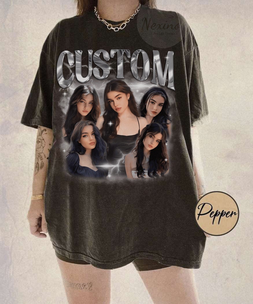 Custom Girlfriend T-Shirt, Shirt With Girlfriend Face, Custom Photo Vintage T Shirts, Custom Your Own Picture Idea, Custom Valentine Shirt