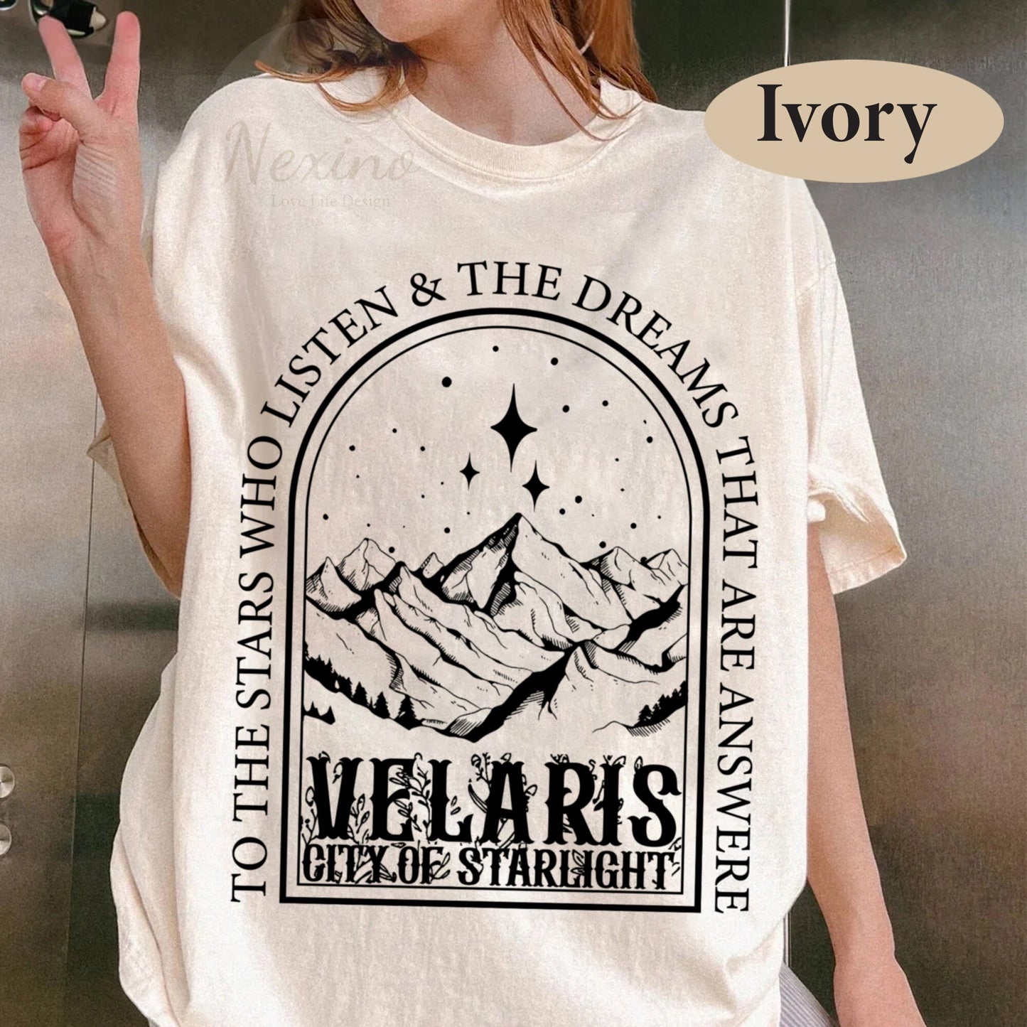Velaris City of Starlight ACOTAR Shirt Comfort Colors, The Night Court Shirt, Bookish Gift, Court of Thorns and Roses Shirt | SJM Merch