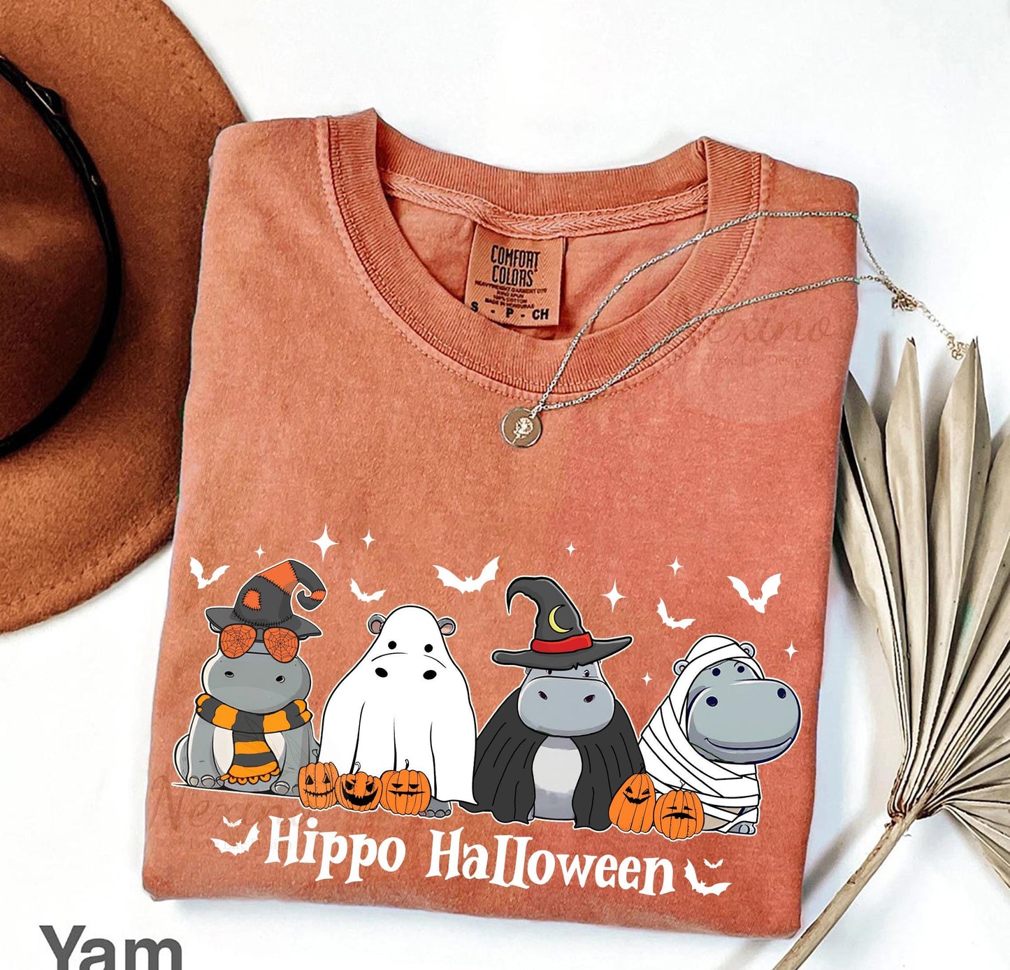 Cute Baby Hippo Moo Deng Fall Shirt, Boo Ghost Moo Deng Bouncy Pig Halloween, Hippo Lover, Pygmy Hippo Moo Deng Shirt, Hippo Halloween Shirt