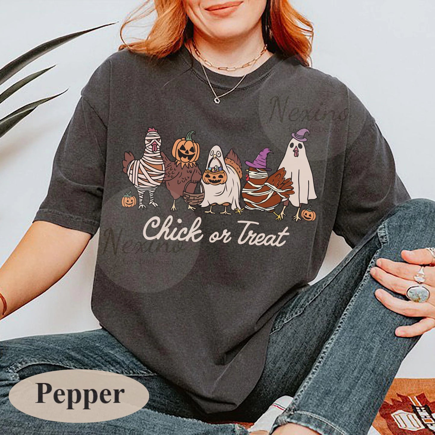 Halloween Chick or Treat Shirt, Halloween Chicken Shirt, Halloween Funny Chicken Sweatshirt, Ghost Chicken Sweatshirt, Chicken Lovers Shirt