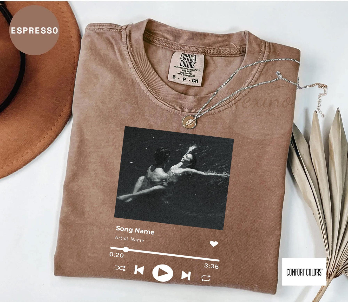 Custom Song Name Shirt And Photo Shirt, Custom Artist Name Shirt, Custom Song Name Shirt, Comfort Colors Favorite Song Tee, Music Player Tee