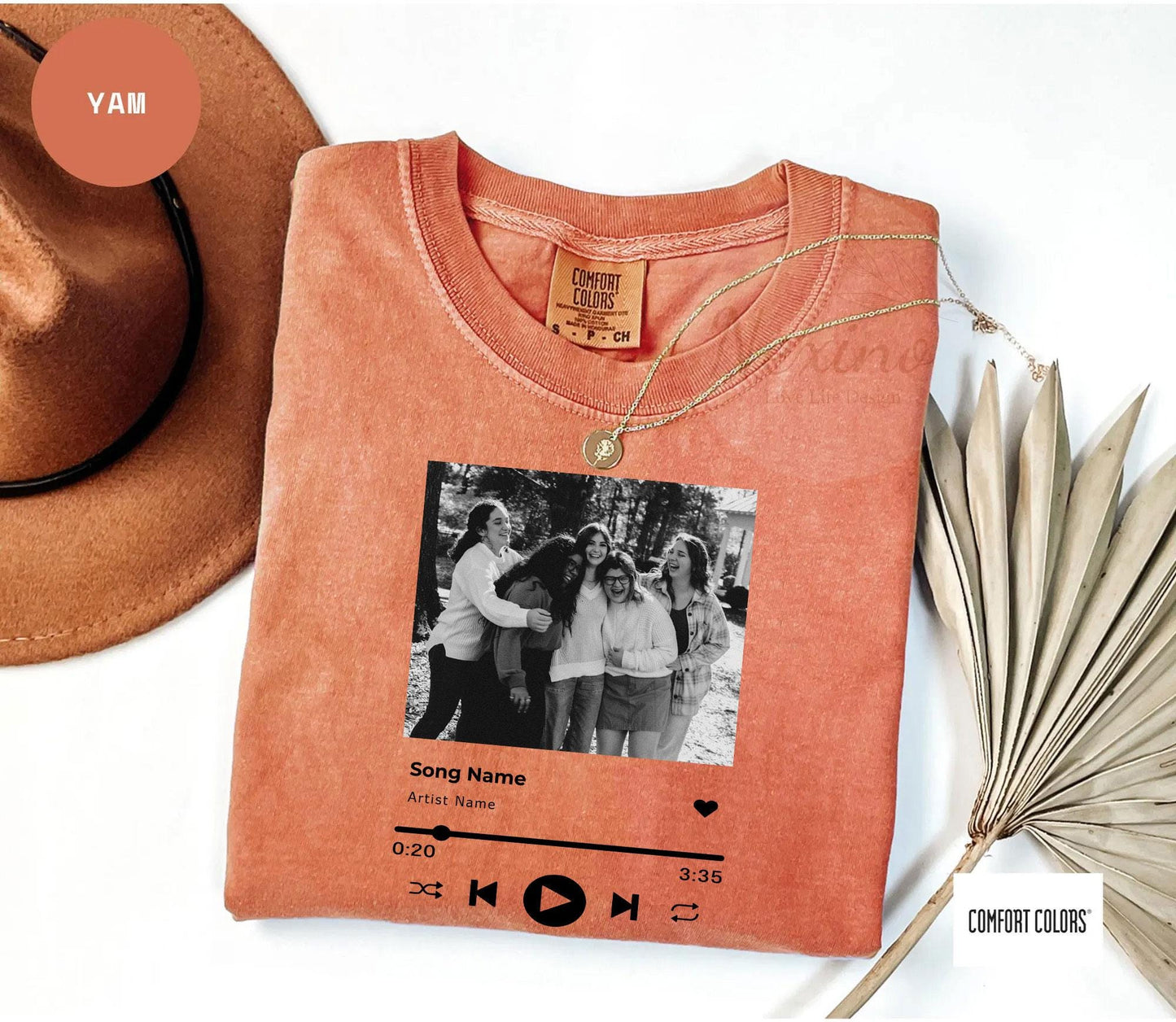 Custom Song Name Shirt And Photo Shirt, Custom Artist Name Shirt, Custom Song Name Shirt, Comfort Colors Favorite Song Tee, Music Player Tee