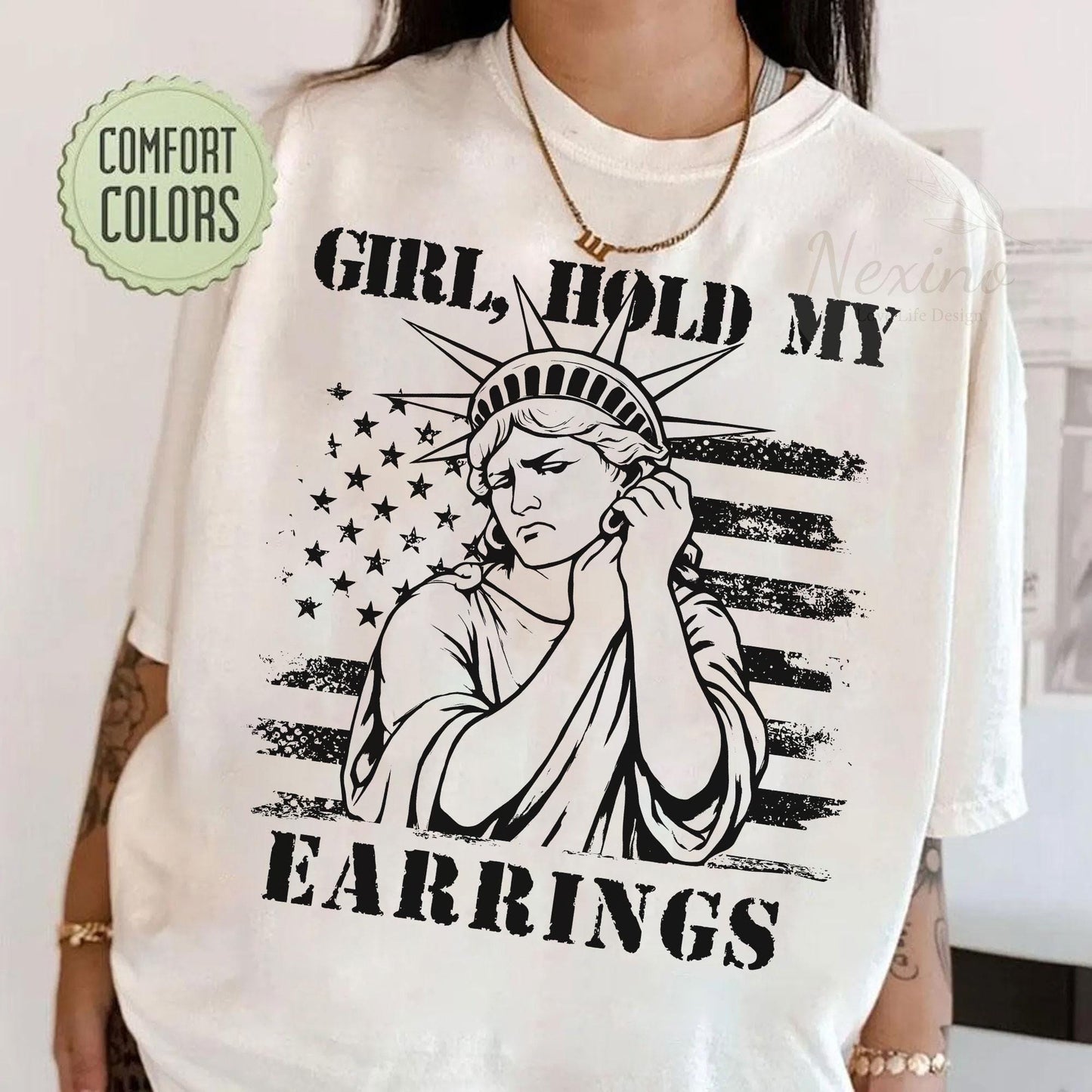 Girl Hold My Earrings shirt, Protest Tee, Political Tee, Political Activism Tee, Nature Tee, National Park Style Shirt,Save Public Lands