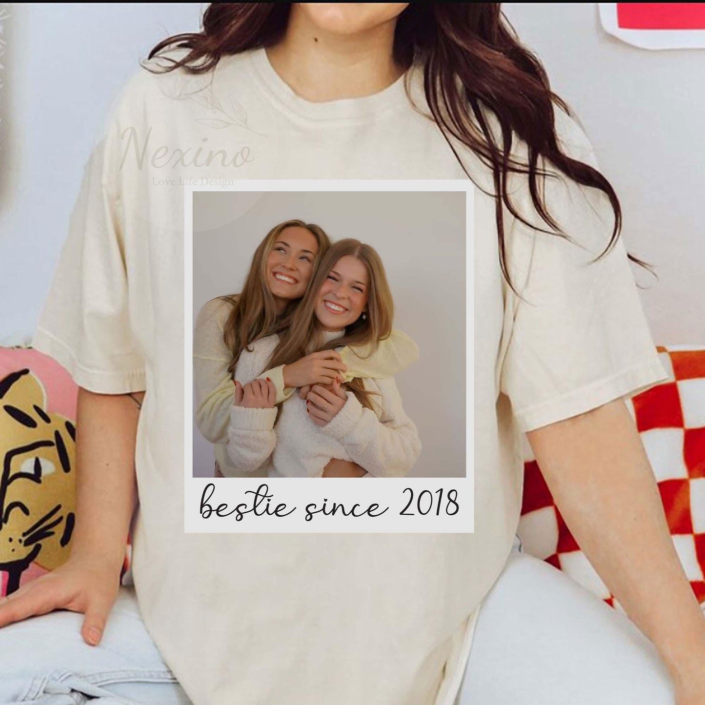 Custom Bestie Bootleg Shirt, Best Friend Bootleg Rap Tee, BFF Birthday Gift Ideas, Vintage Polaroid Custom Photo Shirt