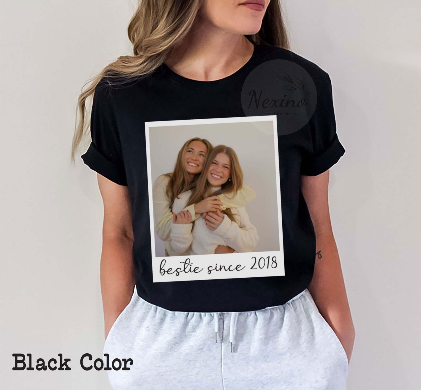 Custom Bestie Bootleg Shirt, Best Friend Bootleg Rap Tee, BFF Birthday Gift Ideas, Vintage Polaroid Custom Photo Shirt