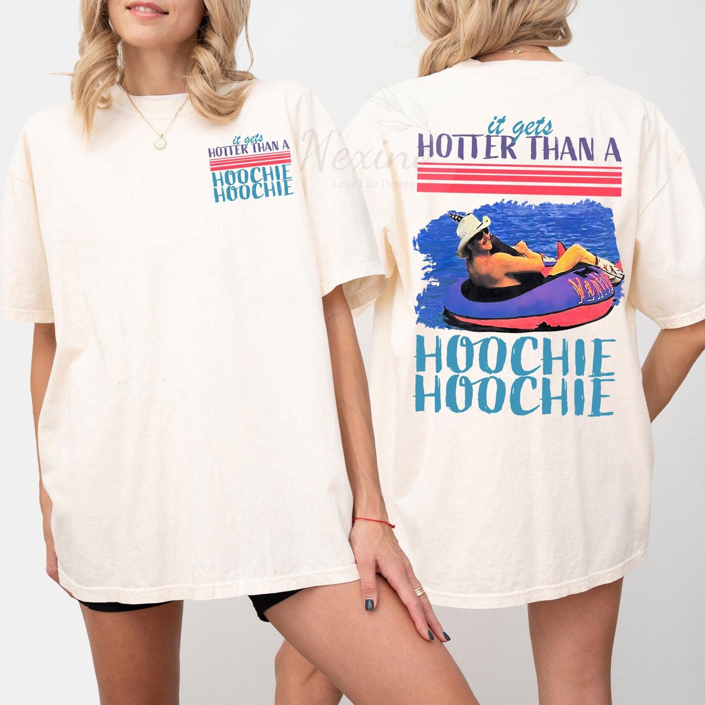 Hotter Than A Hoochie Coochie Comfort Colors Shirt, Meme Summer Vacation Tshirt, Music Lover Tshirt, 90s Country Music, Trendy Summer Tee