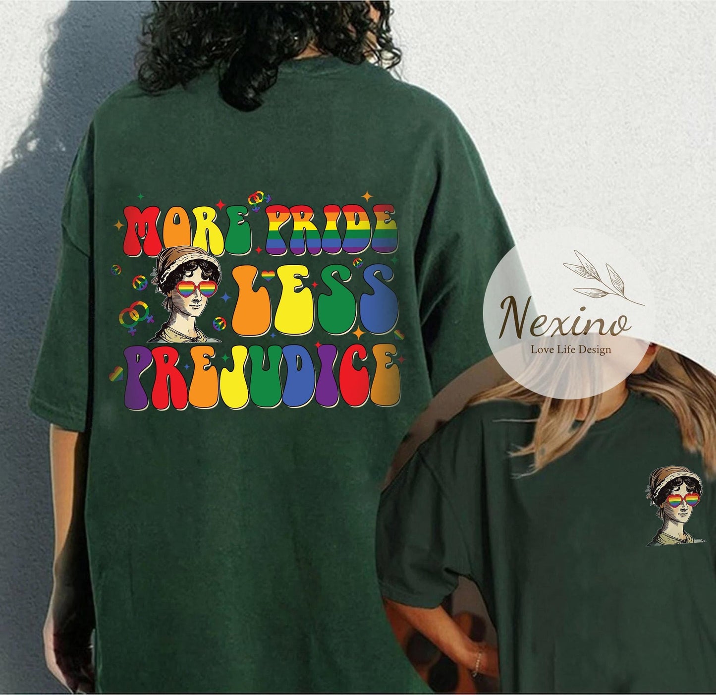 More Pride Less Prejudice Shirt, LGBTQ Shirt, Proud Ally Shirt, Pride Month Shirt, LGBTQ Sweatshirt, LGBTQ Gift, Pride Parade, Lesbian Shirt