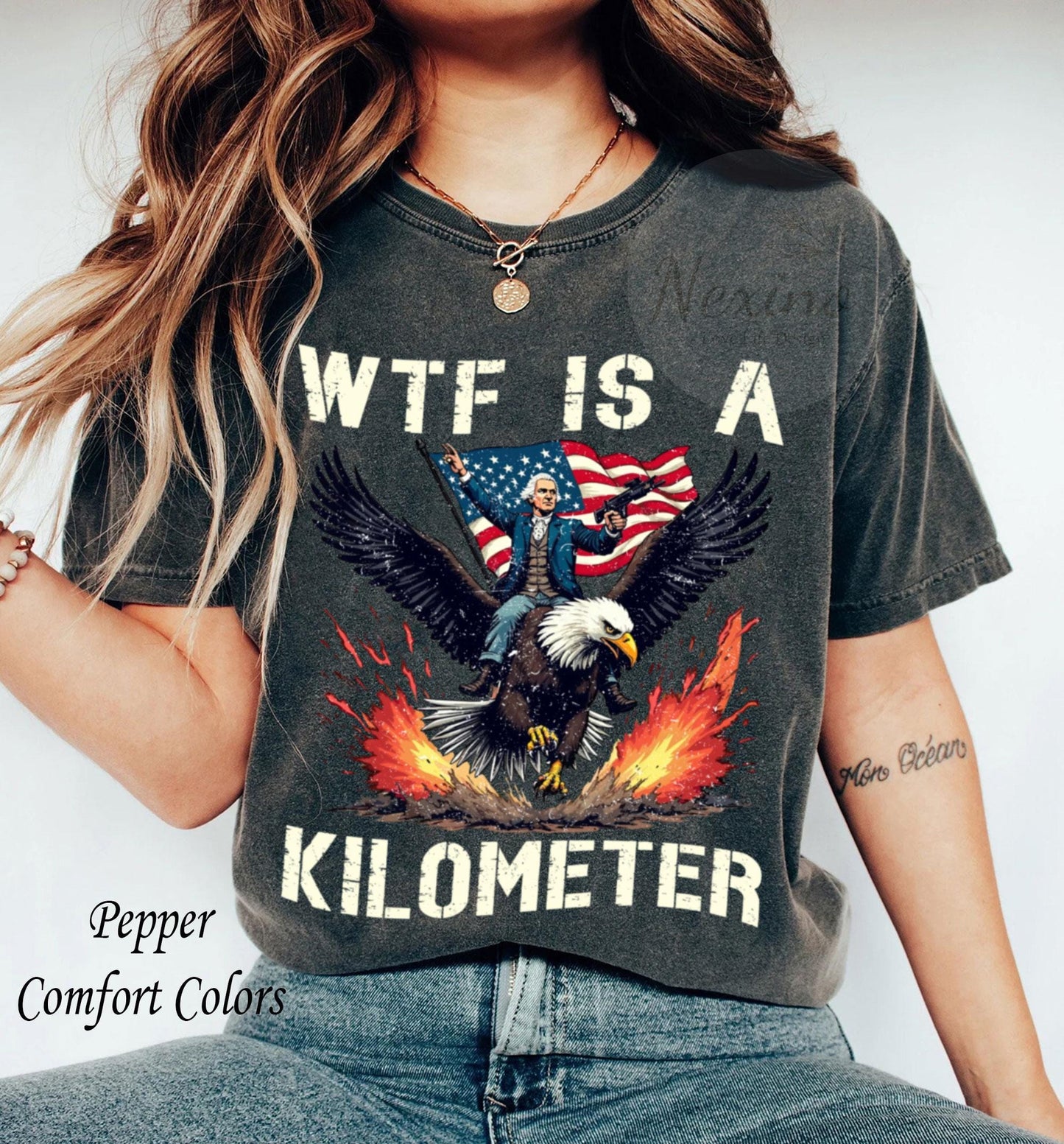 WTF Is A Kilometer T-shirt, Funny 4th Of July Shirt, Founding Father Sweatshirt, USA Meme Tee, Independence Day Gift, Patriotic Crewneck