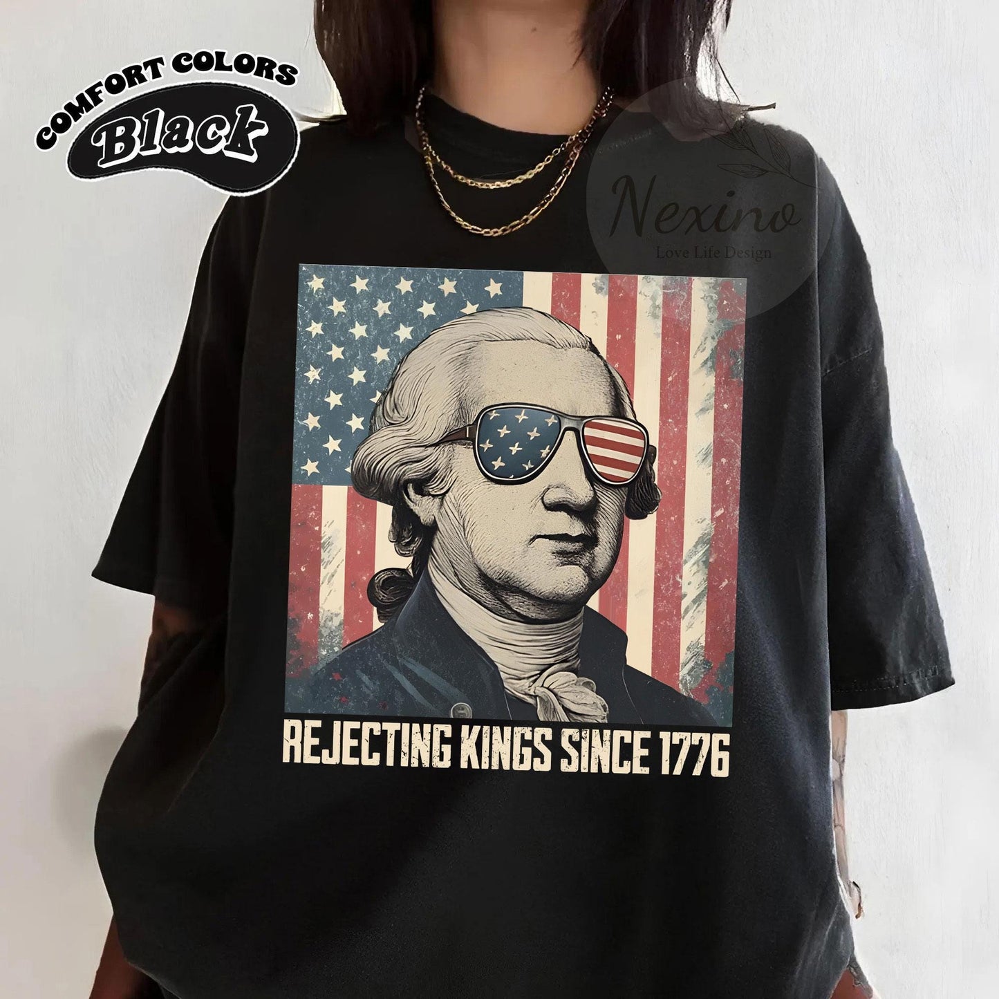 Rejecting Kings Since 1776 Shirt, Flower Shirt, Pro Democracy Shirt, Anti Authoritarianism Shirt, No Kings Shirt, Resist Shirt