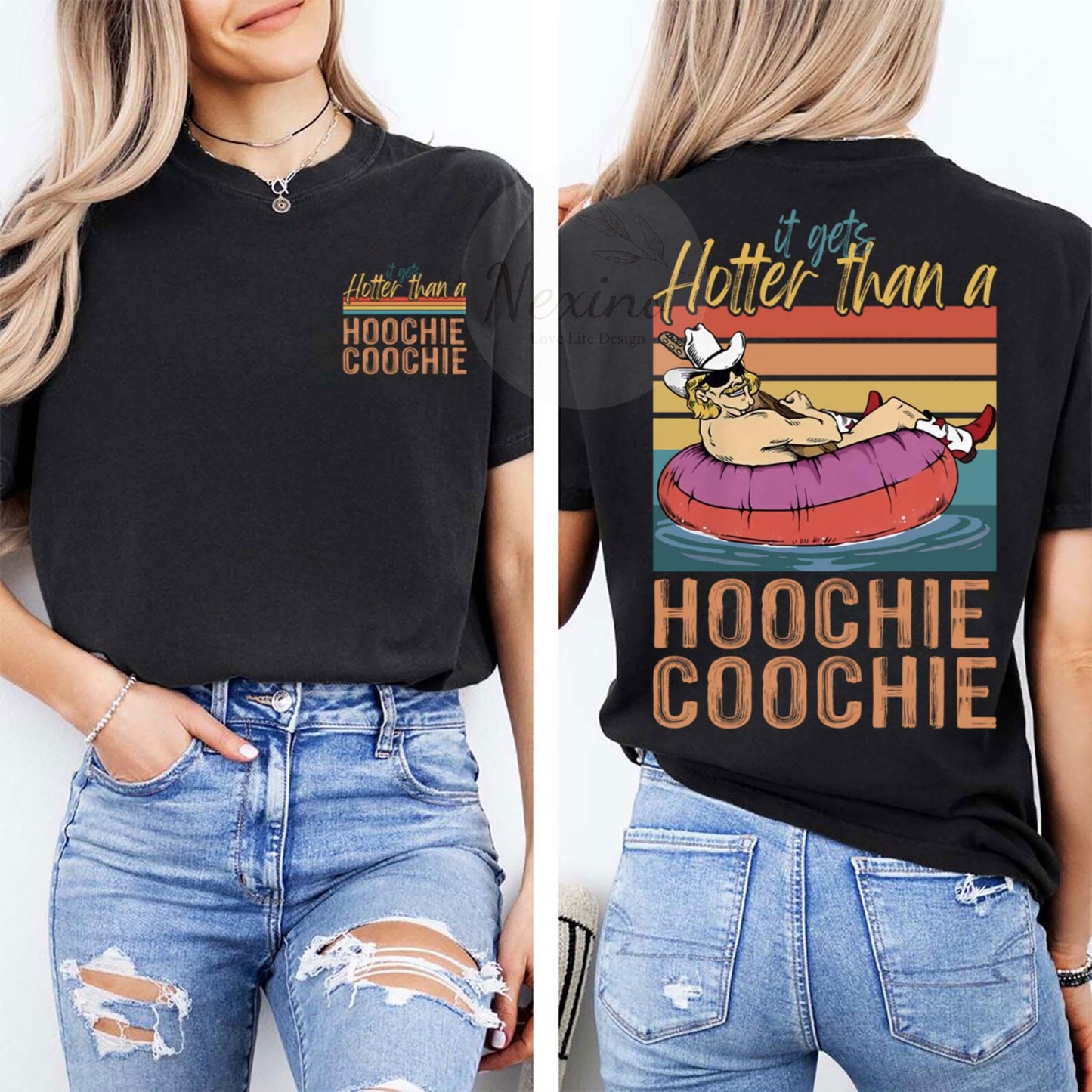 Vintage Hotter Than A Hoochie Coochie Shirt, Meme Summer Vacation Tshirt, Music Lover Tshirt, 90s Country Music, Country Music Shirt