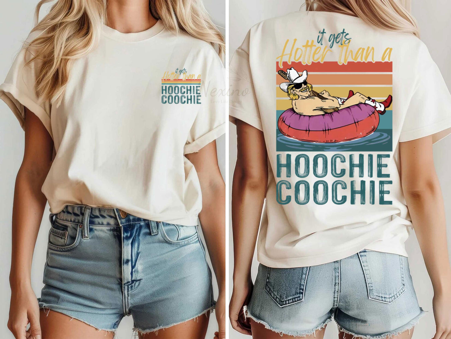 Vintage Hotter Than A Hoochie Coochie Shirt, Meme Summer Vacation Tshirt, Music Lover Tshirt, 90s Country Music, Country Music Shirt