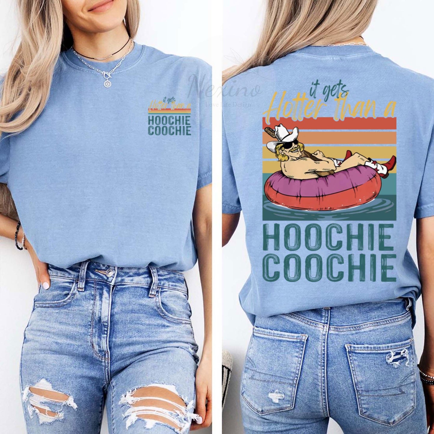 Vintage Hotter Than A Hoochie Coochie Shirt, Meme Summer Vacation Tshirt, Music Lover Tshirt, 90s Country Music, Country Music Shirt
