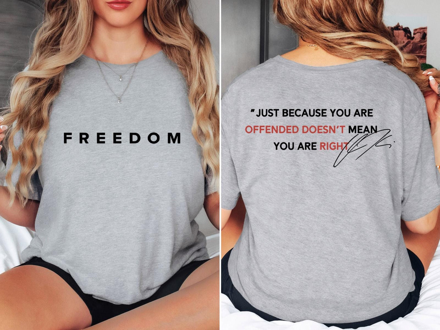 Justice for Charlie Kirk, Freedom Shirt, Charlie quotes, Just because you are offended, doesn’t mean you are right