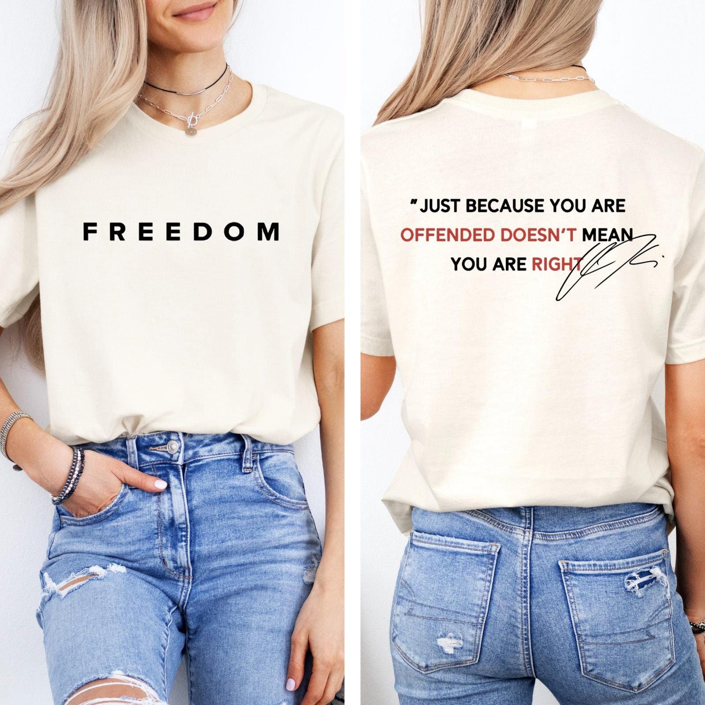Justice for Charlie Kirk, Freedom Shirt, Charlie quotes, Just because you are offended, doesn’t mean you are right