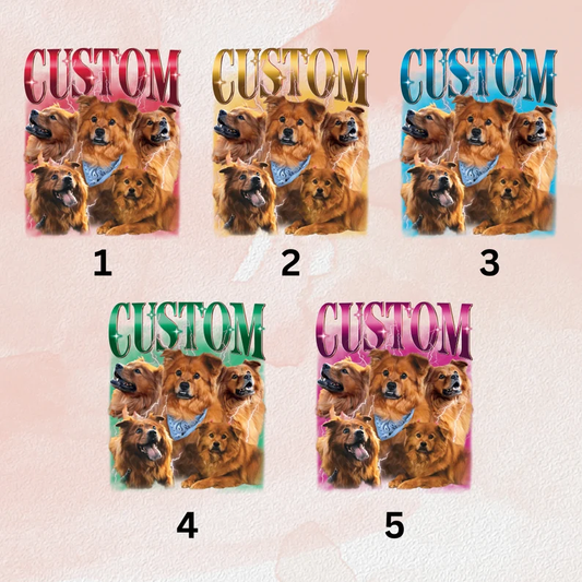 90s Pet Bootleg Comfort Colors Shirt, Retro Collage Personalized Pet Shirt, Custom Pet Potrait Photo Shirt, Vintage Pet Lovers Gifts