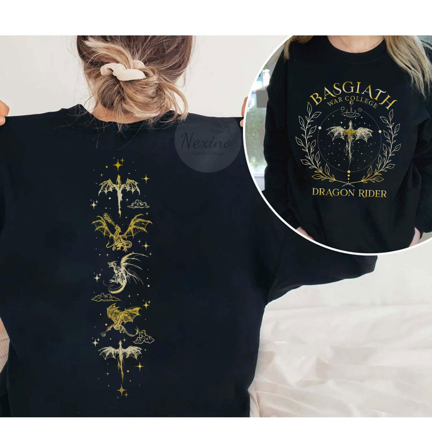 Basgiath War College Double-side Sweatshirt, Fourth Wing Shirt, Dragon Rider, Rebecca Yoros, Fourth Wing, Violet Sorrengail, Bookish Shirt