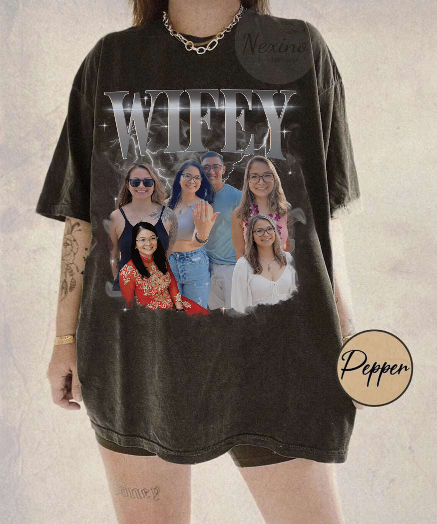 Custom Girl friend T-Shirt, Shirt With Girlfriend Face, Custom Photo Vintage T Shirts, Custom Your Own Picture Idea, Custom Valentine Shirt