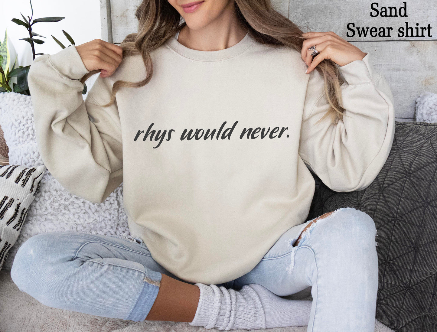 Rhys Would Never, ACOTAR Sweatshirt, Rhysand Sweater, Velaris, Night Court, High Lord, A Court of Thorns and Roses, Bat Boys
