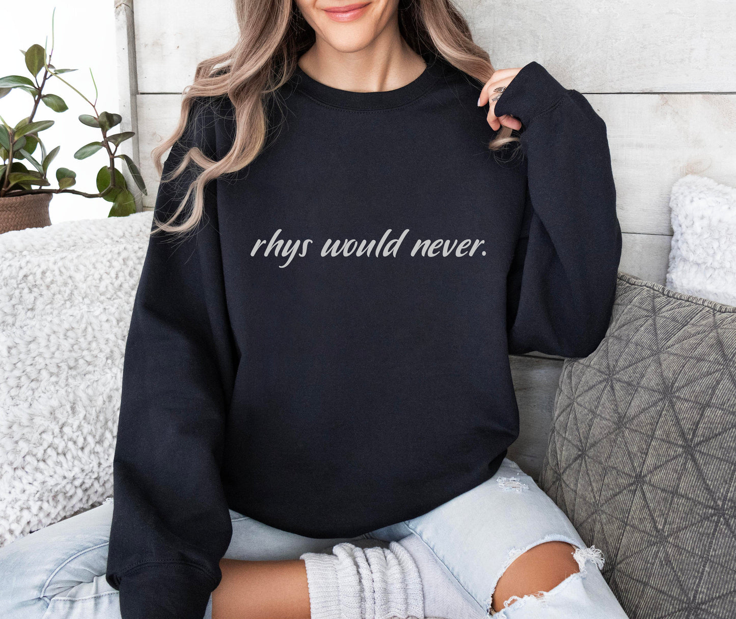 Rhys Would Never, ACOTAR Sweatshirt, Rhysand Sweater, Velaris, Night Court, High Lord, A Court of Thorns and Roses, Bat Boys