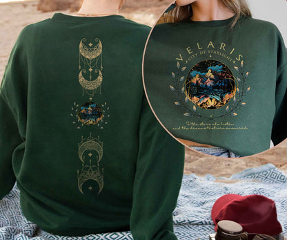 Velaris City Of Starlight 2 sides Shirt, Velaris Sweatshirt, The Night Court Shirt,SJM sweater, City of Starlight Sweater, ACOTAR T-Shirt