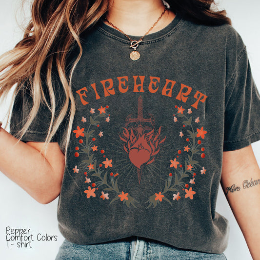 Throne of Glass Fireheart Shirt, Throne Of Glass Tshirt, Terrasen To Whatever End Kingdom Of Ash Shirt, ACOTAR Shirt, ACOTAR Merch