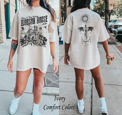 Xaden Riorson House Shirt, Iron Flame Shirt, Dragon Rider 2-Sided Shirt, Violet Sorrengail, Bookish Gifts