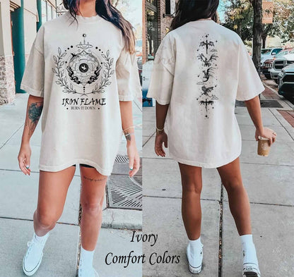 Iron Flame Comfort Color Shirt, Basgiath War College Sweatshirt, Dragon Rider, Fourth Wing Shirt, Rebecca Yoros, Violet Sorengial, Bookish.