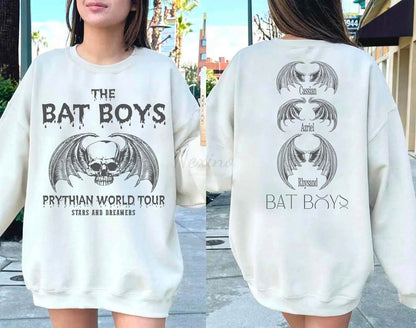 The Bat Boys Double Side Shirt, the Bat Boys the Night Court Acotar Shirt, Acotar the Bat Boys, Acotar Shirt Azriel, Acotar Shirt Azriel