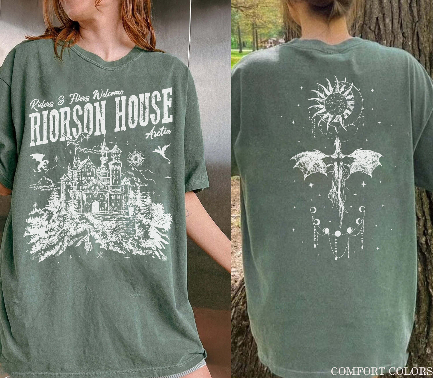 Xaden Riorson House Shirt, Iron Flame Shirt, Dragon Rider 2-Sided Shirt, Violet Sorrengail, Bookish Gifts