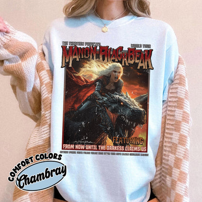 Manon Blackbeak Shirt, Featuring From Now Until The Darkness Claims Us, Ironteeth Witches Dorian Haviliard SJM Merch Terrasen Bookish